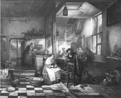 Taverne flamande, 1843, Henri Leys