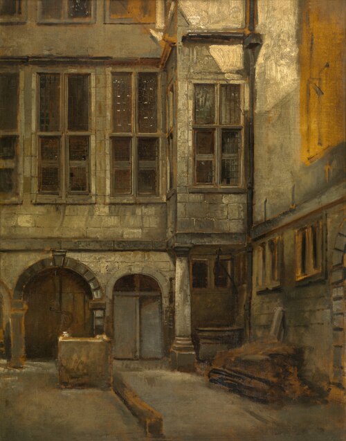 Courtyard of Antwerp Town Hall, 1847, Henri Leys
