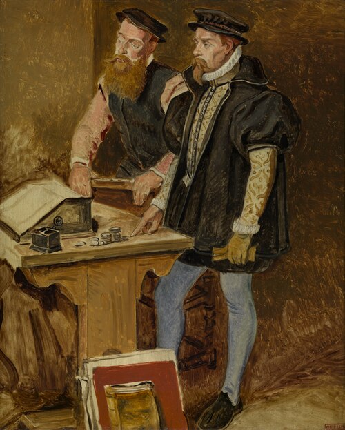The Studio of Frans Floris, 1868, Henri Leys