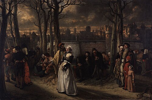 Promenade hors les murs, 1854, Henri Leys