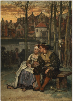 A Young Couple, 1869, Henri Leys