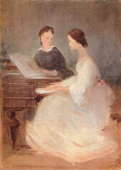 At the Piano, 1869, Géza Dósa