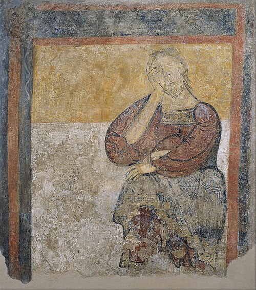 Distressed man from Sant Climent de Taüll, 1123, Maître de Taüll