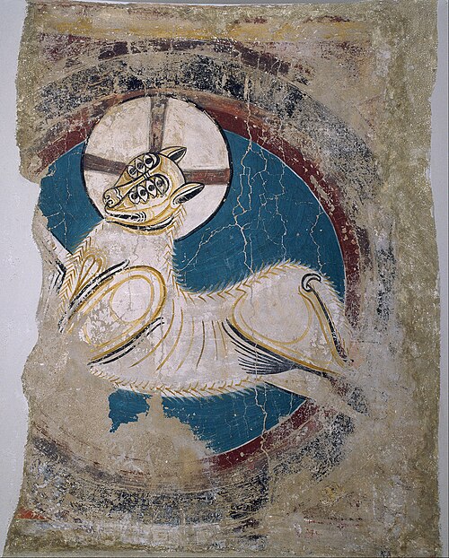 Arch of the Apocalyptic Lamb from Sant Climent de Taüll, 1123, Maître de Taüll