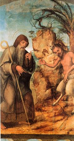 Santo Antão e o Sátiro, 1530, Mestre dos Arcos