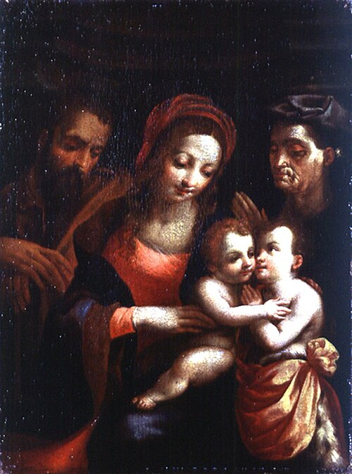 The Holy Family with Saint Elizabeth and the Infant John the Baptist, 1605, Francesco Vanni