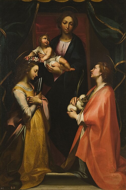The Virgin and Child with Saints Cecilia and Inez, 1576, Francesco Vanni