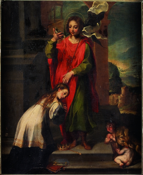 Saint Ansano baptisant une Siennoise, 1550, Francesco Vanni
