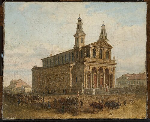 View of St. Carlo Borromeo Church in Warsaw, , Feliks Brzozowski