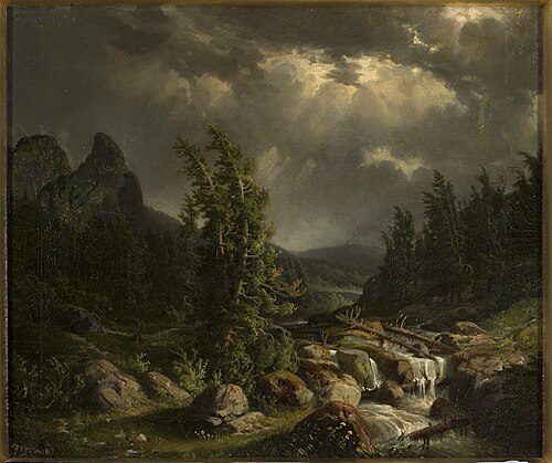 Storm in the mountains, 1866, Feliks Brzozowski