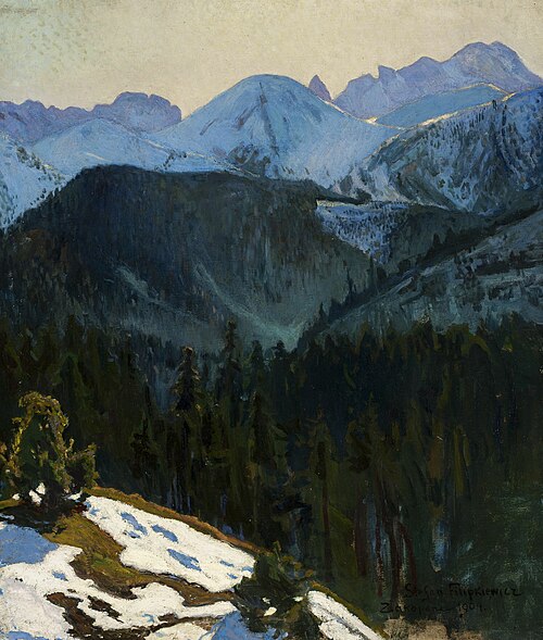 Tatra Mountain view, 1904, Stefan Filipkiewicz