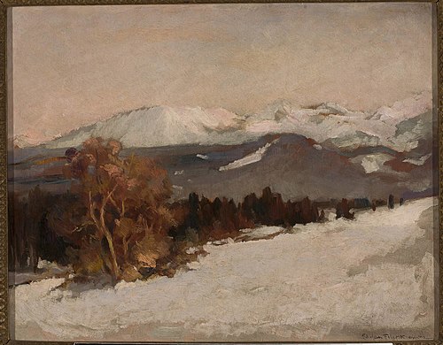 Mountain landscape in winter, 1917, Stefan Filipkiewicz