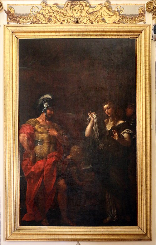 La rencontre d'Énée et d'Ascanius avec Andromaque et Elénus à Butroro, 1714, Giovanni Gioseffo dal Sole