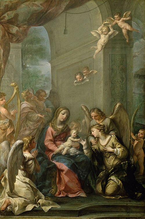 Mystische Verlobung der Hl. Katharina, 1716, Giovanni Gioseffo dal Sole