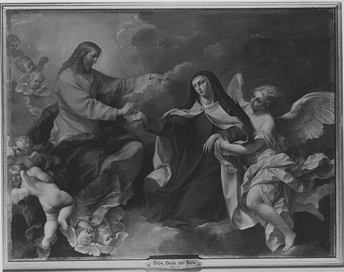 Stigmatisation der hl. Maria Magdalena Pazzi, 1686, Giovanni Gioseffo dal Sole
