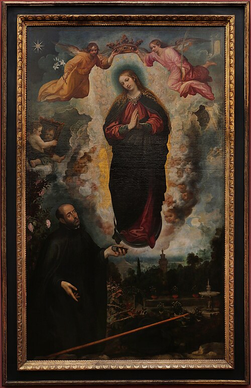 Mary of the Immaculate Conception, venerated by the donor Father Fernando de Mata (ca. 1554-1612), 1612, Juan de Roelas