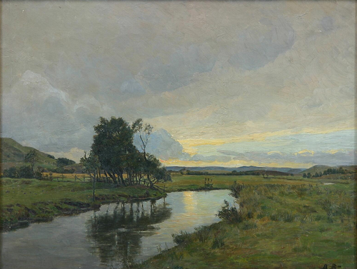Landscape with a small river., 1908, J. Bentzen-Bilkvist