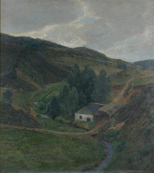 A mountain scenery., 1910, J. Bentzen-Bilkvist