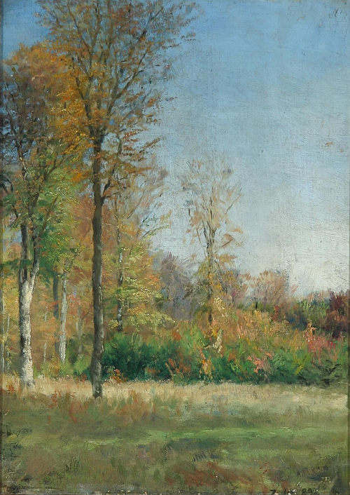 The fringe of a forest., 1889, J. Bentzen-Bilkvist