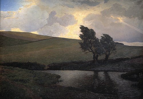 Showery Landscape. Jægerspris, Zealand, 1898, J. Bentzen-Bilkvist