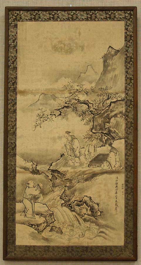 Sketch for a Painting of Scholars at the Game of Go, 1666, Kanō Tan'yū