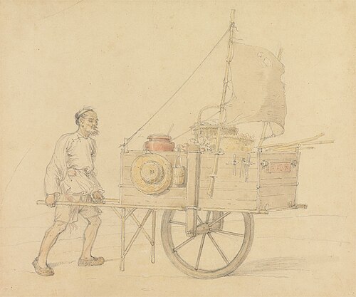 Chinese Carrier with His Sail-Set Barrow, , William Alexander