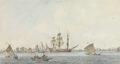 The Hindostan at Anchor in the Strait of Mi-a-tau of the City of Ten-choo-fou at the Entrance to the, 1793, William Alexander