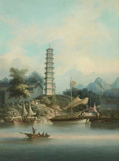 Chinese Scene with Pagoda and Boats, 1793, William Alexander