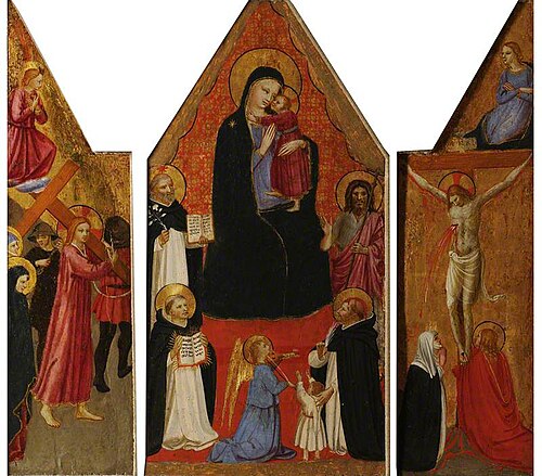 Triptych, the Virgin and Child with Four Saints, , Battista di Biagio Sanguigni