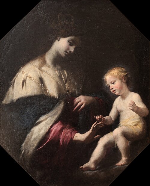 Le Mariage mystique de sainte Catherine, 1700, Simone Pignoni