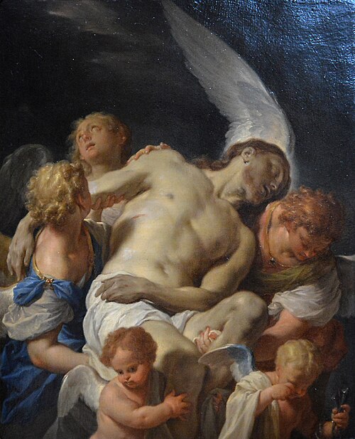 Le Christ mort porté par des anges, 1707, Francesco Trevisani