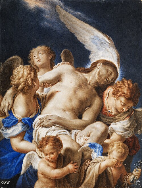 Angels carrying the corpse of Christ, 1746, Francesco Trevisani