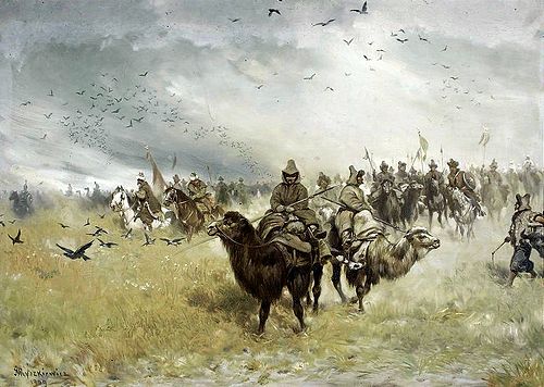 Tatars in the vanguard of the Turkish army., 1909, Józef Ryszkiewicz