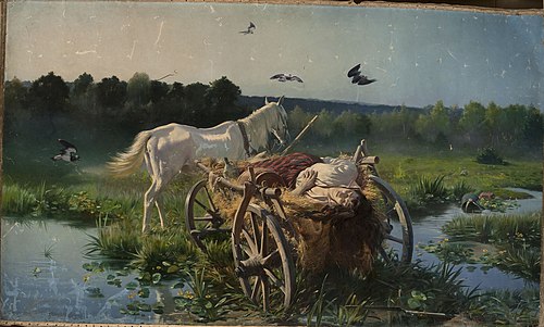 Death of a camp follower (War victim)., 1900, Józef Ryszkiewicz