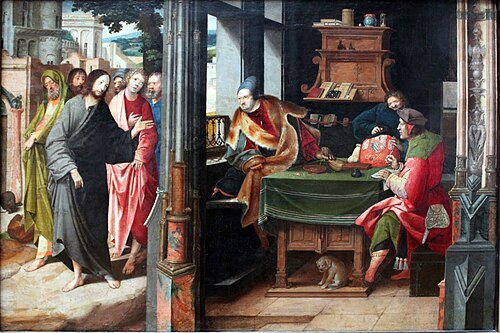 The calling of Matthew, 1524, Cornelis Engebrechtsz