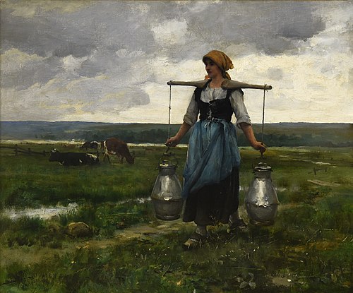Porteuse de lait, 1850, Julien Dupré