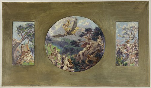 Esquisse pour la salle à manger de l'Hôtel de Ville de Paris : Les Fruits - L'Ambroisie - Les Fleurs, 1891, Victor Prouvé