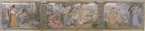 Esquisse pour la mairie d'Issy-les-Moulineaux : La Vie, 1896, Victor Prouvé