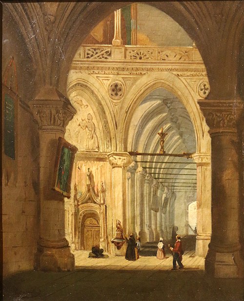 Intérieur d'église., , François Marius Granet