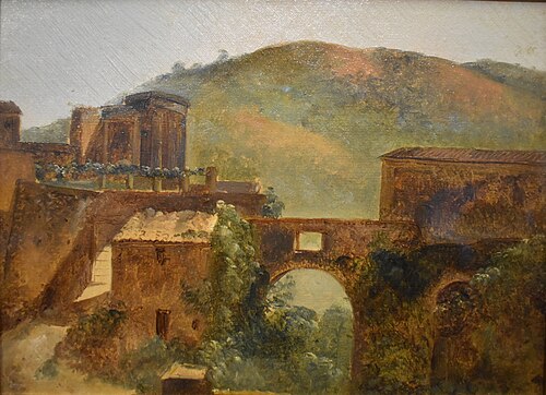 Les Temples de Vesta et de la Sybille à Tivoli, 1900, François Marius Granet