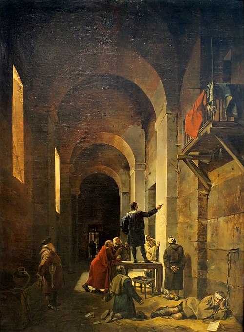 Stella, peintre français, dans les prisons de Rome, 1810, François Marius Granet