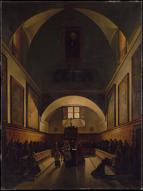 The Choir of the Capuchin Church in Rome, 1814, François Marius Granet