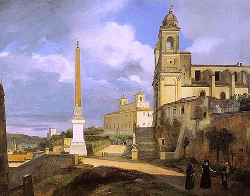 La Trinité des Monts et la Villa Médicis à Rome, 1808, François Marius Granet