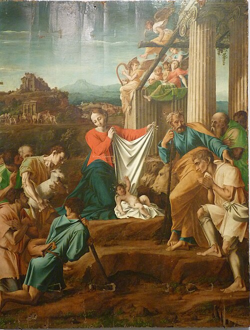 L’Adoration des bergers, 1533, Polidoro da Caravaggio