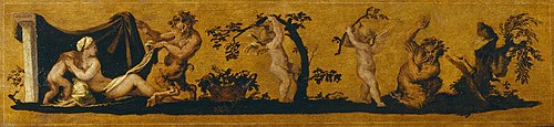A Nymph, Satyrs and Putti, 1527, Polidoro da Caravaggio