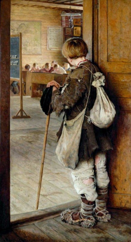 At school doors, 1897, Nikolaï Bogdanov-Belski
