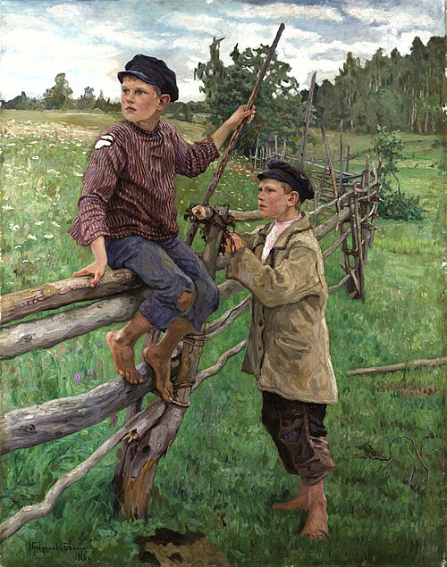 Country boys, 1916, Nikolaï Bogdanov-Belski