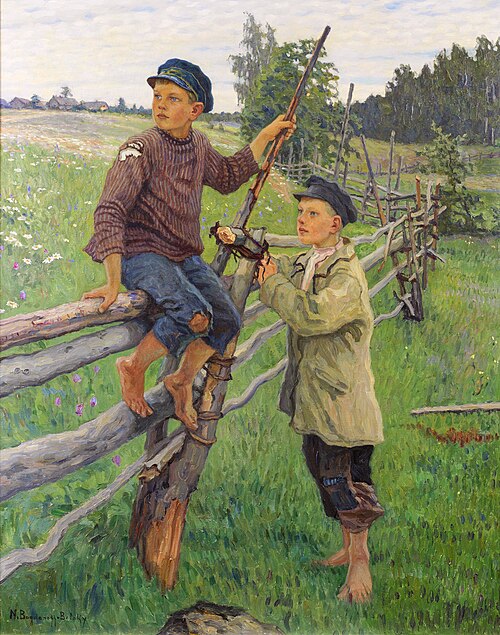 Country boys, 1920, Nikolaï Bogdanov-Belski