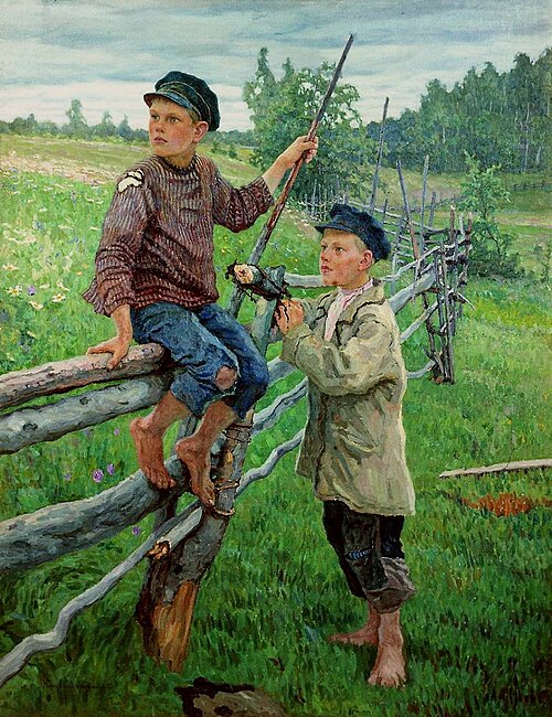 Country boys, 1920, Nikolaï Bogdanov-Belski
