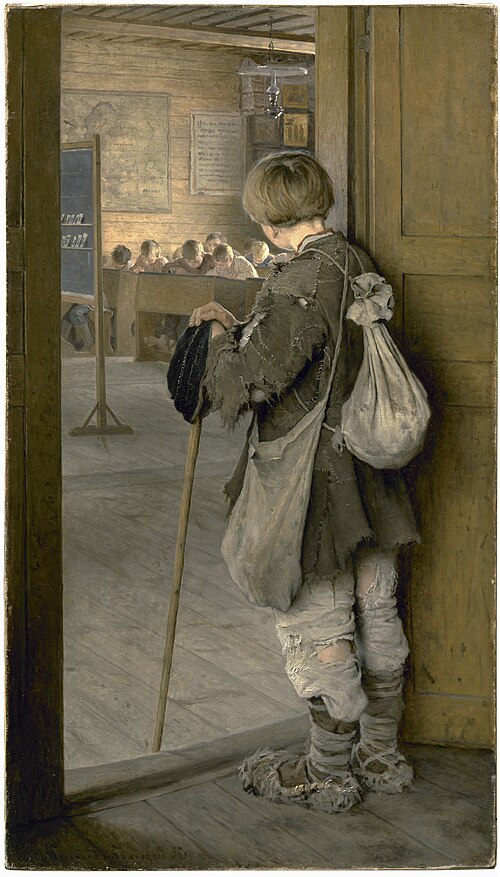 At the School Door, 1897, Nikolaï Bogdanov-Belski